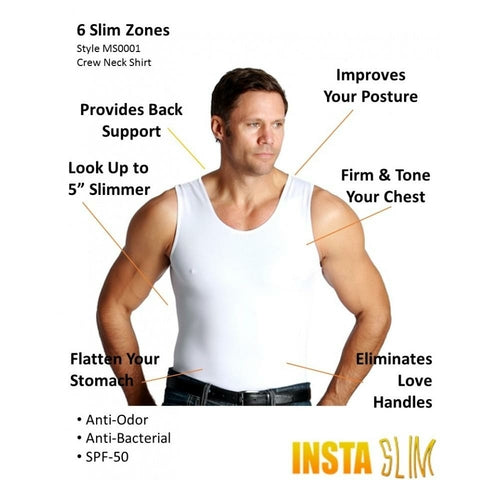 Men's Insta Slim I.S.Pro USA Compression Muscle Tank Shapewear MS0001