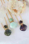 Luxury Mini Crystals Bottles | 24 Karat Natural Crystals Necklaces