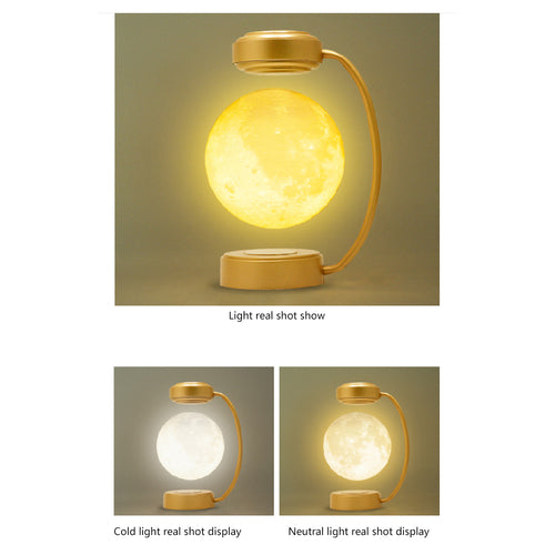 Creative Magnetic Levitation Moon Lamp LED Rotating Dangling Lamp