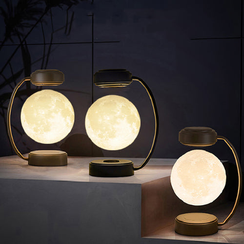 Creative Magnetic Levitation Moon Lamp LED Rotating Dangling Lamp