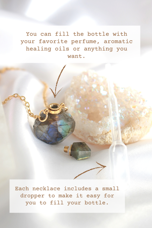 Luxury Mini Crystals Bottles | 24 Karat Natural Crystals Necklaces