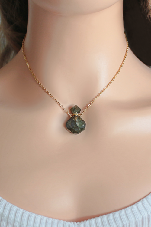 Luxury Mini Crystals Bottles | 24 Karat Natural Crystals Necklaces