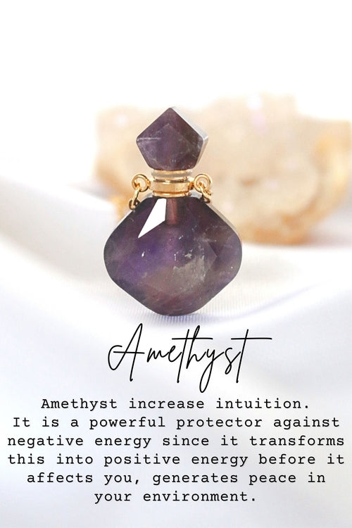 Luxury Mini Crystals Bottles | 24 Karat Natural Crystals Necklaces