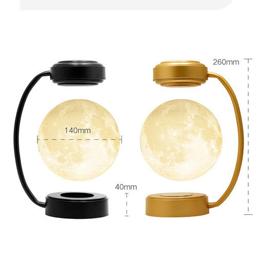 Creative Magnetic Levitation Moon Lamp LED Rotating Dangling Lamp